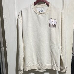 Cream Sweatshirt with Graphic Design